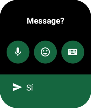 Pulsa el icono de escribir respuesta e introduce el texto deseado.
