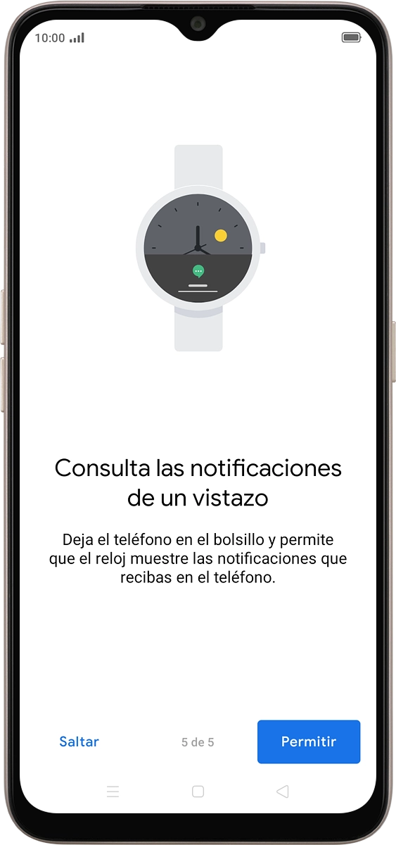 En el teléfono: Pulsa Permitir.