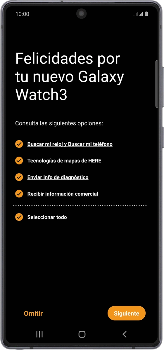 En el teléfono: Pulsa Siguiente.