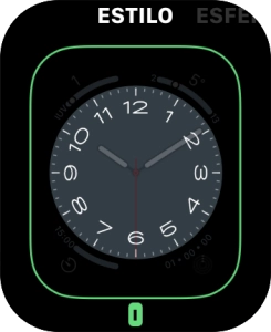 Gira la Digital Crown para cambiar entre los distintos diseños de esfera.
