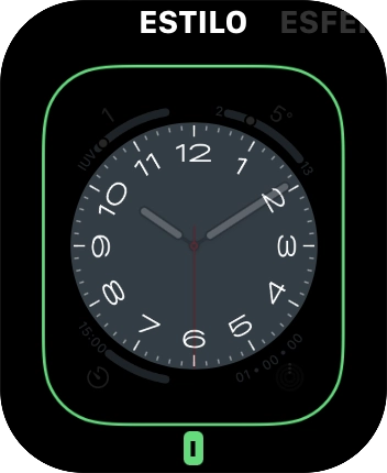 Gira la Digital Crown para cambiar entre los distintos diseños de esfera.