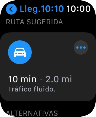 Pulsa la ruta deseada.