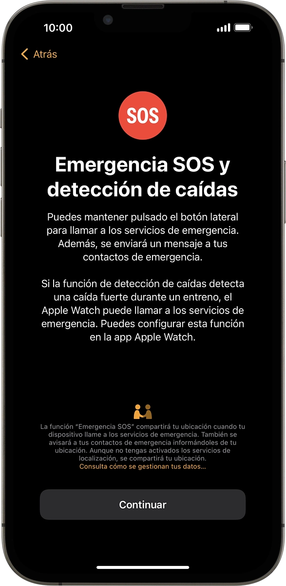 En el móvil: Pulsar Continuar.