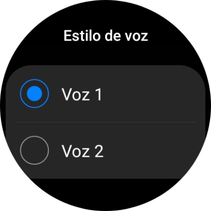 Pulsa la voz deseada.