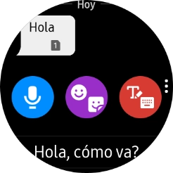 Pulsa el icono de escribir respuesta e introduce el texto deseado.