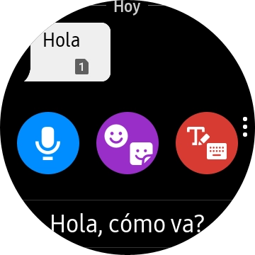 Pulsa el icono de escribir respuesta e introduce el texto deseado.