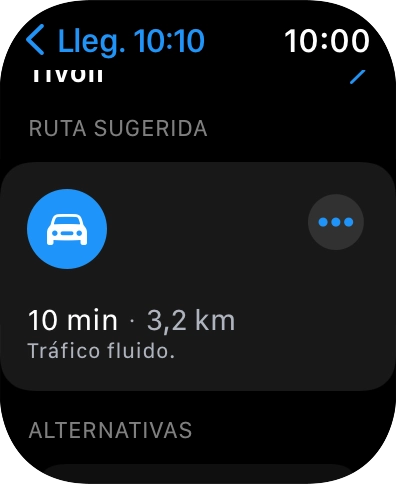Pulsar una ruta.