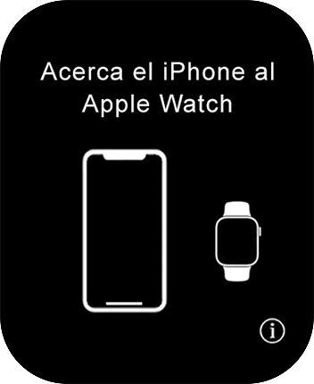 Coloca el Apple Watch junto al teléfono.
