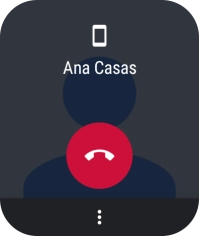 Pulsa el icono de finalizar llamada.
