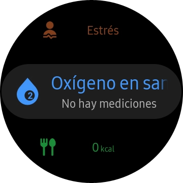 Pulsa el icono de medir la saturación de oxígeno.