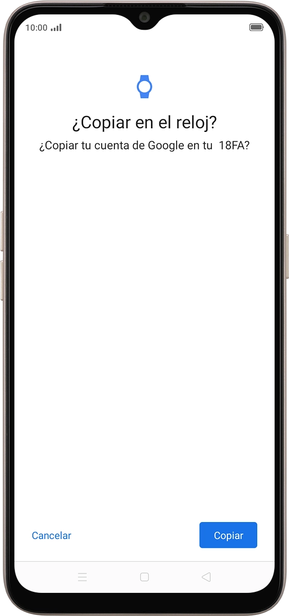 En el teléfono: Pulsa Copiar.