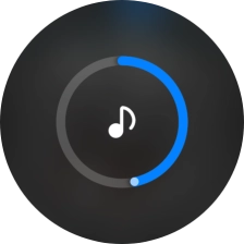 Desliza el dedo por el círculo para seleccionar el volumen deseado.