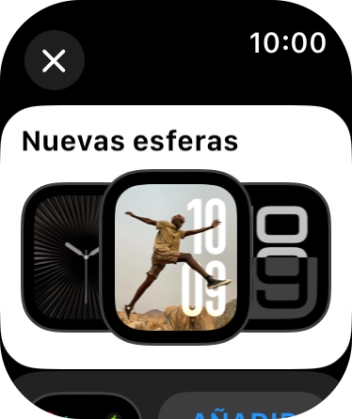 Gira la Digital Crown para ver las esferas que deseas añadir.