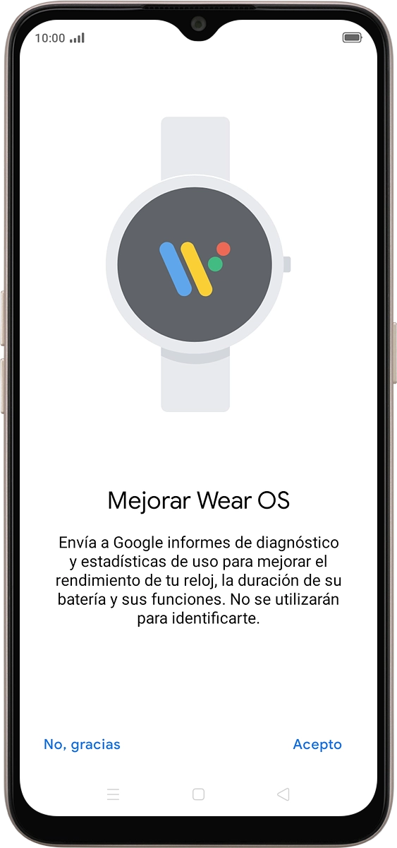 En el teléfono: Pulsa Acepto.