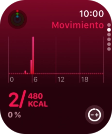 Sigue deslizando el dedo hacia arriba para revisar la vista sobre el número de pasos, distancia recorrida y pisos que has andado.