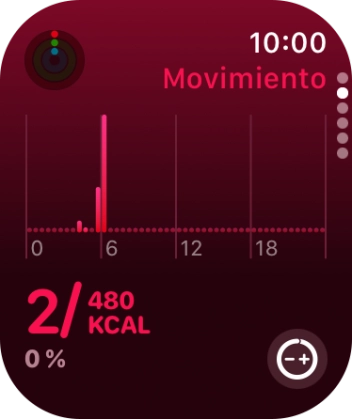 Sigue deslizando el dedo hacia arriba para revisar la vista sobre el número de pasos, distancia recorrida y pisos que has andado.