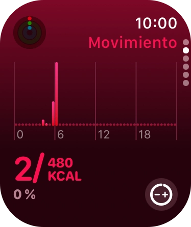 Sigue deslizando el dedo hacia arriba para revisar la vista sobre el número de pasos, distancia recorrida y pisos que has andado.