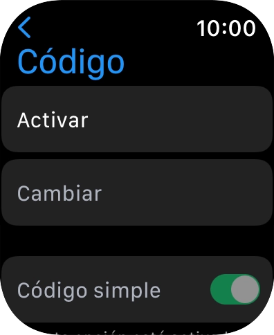 Pulsar Activar e introducir un código de seguridad de libre elección dos veces consecutivas.