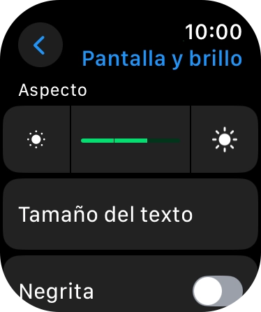 Pulsa los iconos de brillo para regular el brillo deseado.