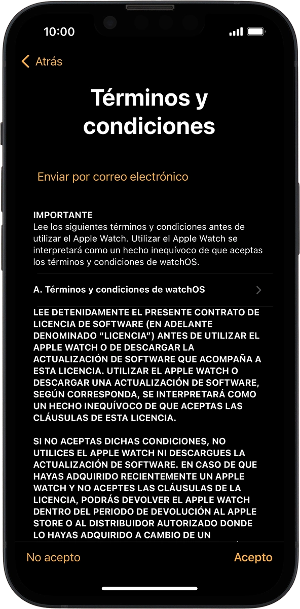 En el teléfono: Pulsa Acepto.