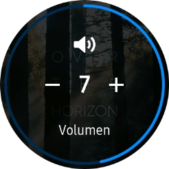 Pulsa los iconos de volumen para seleccionar el volumen deseado.