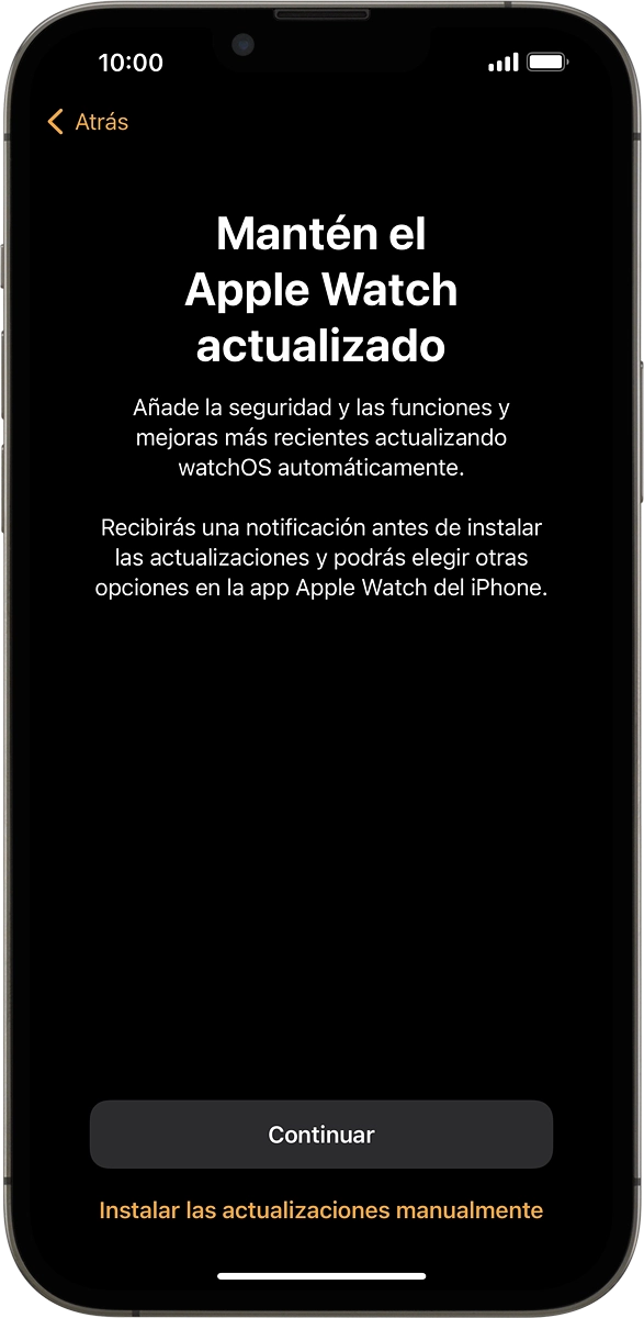En el móvil: Pulsar el ajuste deseado.