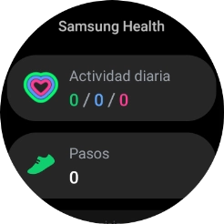 Bajo Actividad diaria puedes ver cuánto has avanzado con tus objetivos de la actividad diaria.
