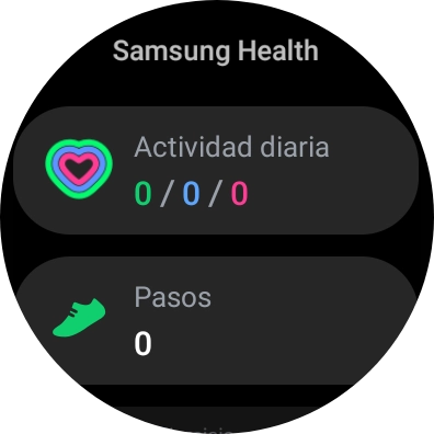 Bajo Actividad diaria puedes ver cuánto has avanzado con tus objetivos de la actividad diaria.