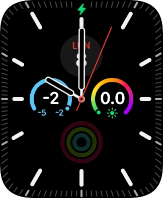 Cuando el icono de carga de batería aparece en la pantalla, el Apple Watch se está cargando.