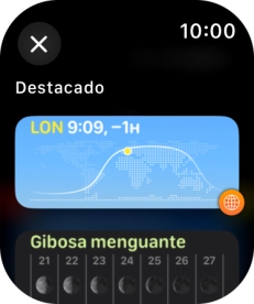 Pulsa el widget deseado.