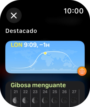 Pulsa el widget deseado.