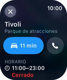 Pulsa el icono de iniciar viaje.