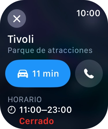 Pulsa el icono de iniciar viaje.