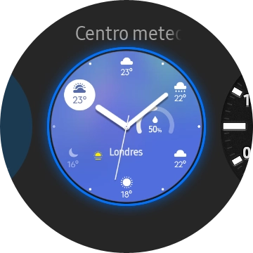 Desliza el dedo hacia la izquierda para ver las diferentes esferas del reloj.