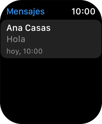 Pulsa el mensaje corto deseado.