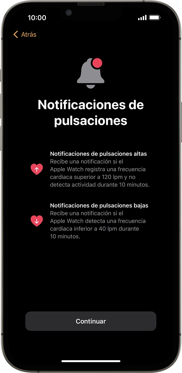 En el móvil: Pulsar Continuar.