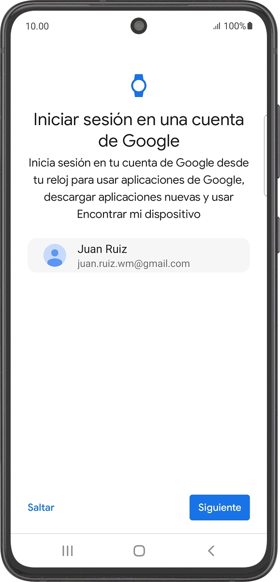 En el teléfono: Pulsa la cuenta de Google deseada.