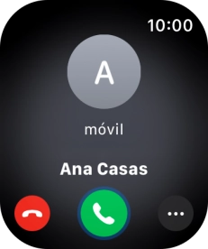 Pulsa la Digital Crown cuando recibas una llamada.