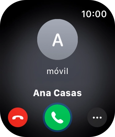 Pulsa la Digital Crown cuando recibas una llamada.