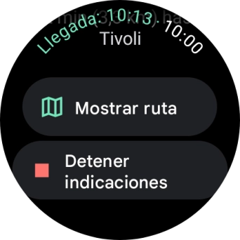 Pulsa Detener indicaciones.