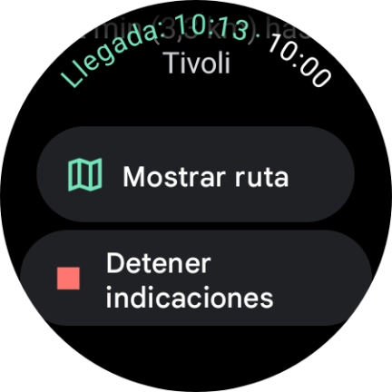 Pulsa Detener indicaciones.