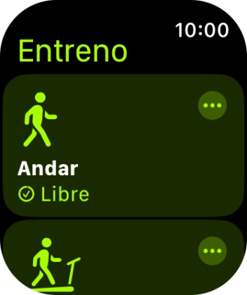 Pulsa el ejercicio de entrenamiento deseado para iniciarlo.