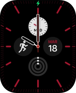 Cuando el icono de carga de batería aparece en la pantalla, el Apple Watch se está cargando.
