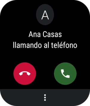 Pulsa el icono de responder llamadas para contestar.