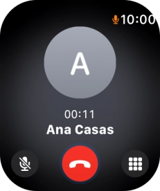 Pulsa el icono de finalizar llamada.