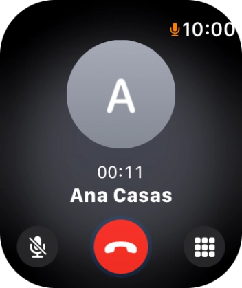 Pulsa el icono de finalizar llamada.