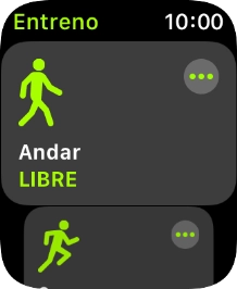Pulsa el ejercicio de entrenamiento deseado para iniciarlo.