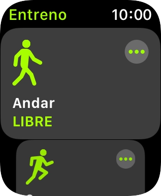 Pulsa el ejercicio de entrenamiento deseado para iniciarlo.
