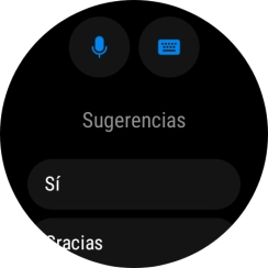 Pulsa el icono de micrófono y sigue las indicaciones de la pantalla para grabar y enviar la respuesta deseada.
