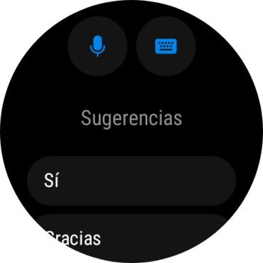 Pulsa el icono de micrófono y sigue las indicaciones de la pantalla para grabar y enviar la respuesta deseada.